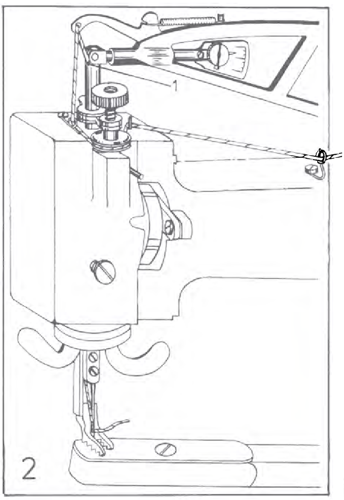 Ручная швейная машинка как заправить нитку схема