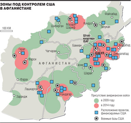 Вторжение в афганистан карта