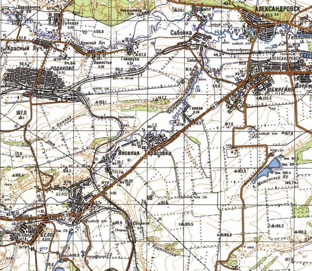 Топографическая карта луганской области подробная