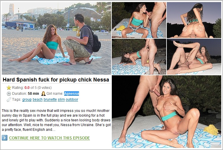 [PickupFuck.com / MyPickupGirls.com / WTFPass.com] Agnessa - Hard Spanish fuck for pickup chick Nessa (07.11.2013 г.) [All Sex, Hardcore, Reality Porn, Outdoors] [1080p]